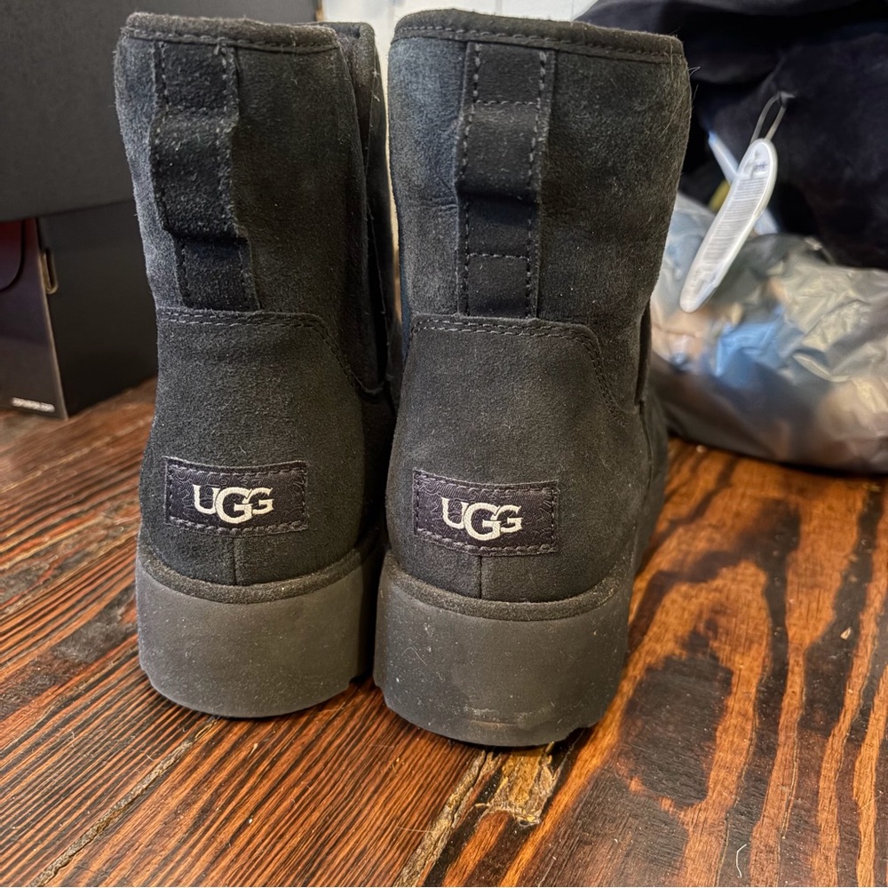 UGG Black and Cream Label Boots